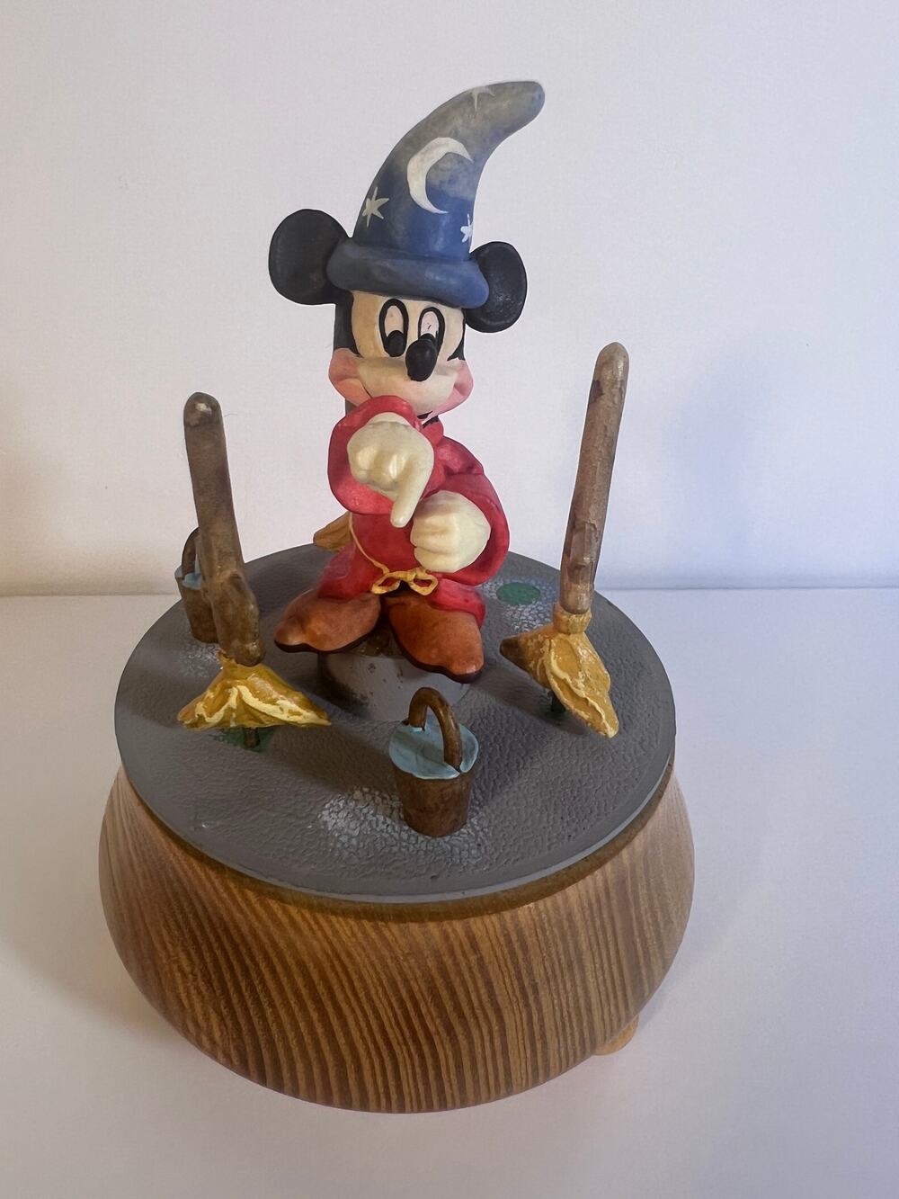 ANRI Disney Sorcerer Mickey Mouse Wood Music Box Limited Ed. (Missing bucket)